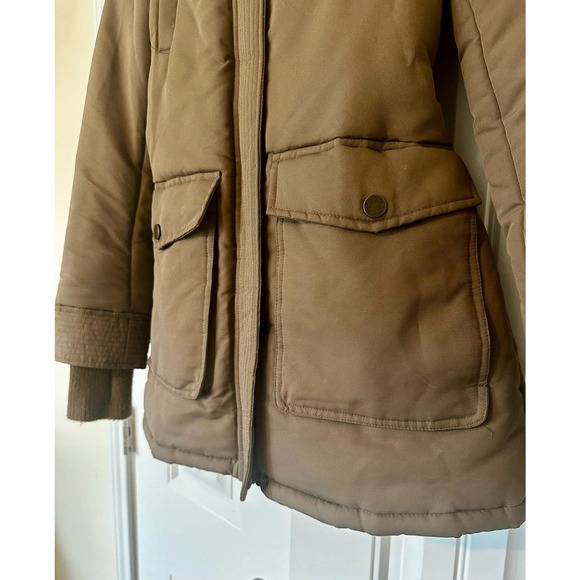 BCBGeneration Puffer jacket Sherpa lined hood cinch waist size XS - Picture 8 of 8